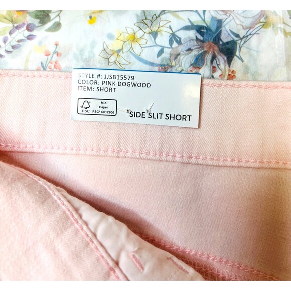 New Jessica Simpson Side Slit Denim Shorts Pink Dogwood 5-Pocket Style Womens 10 - Picture 4 of 5